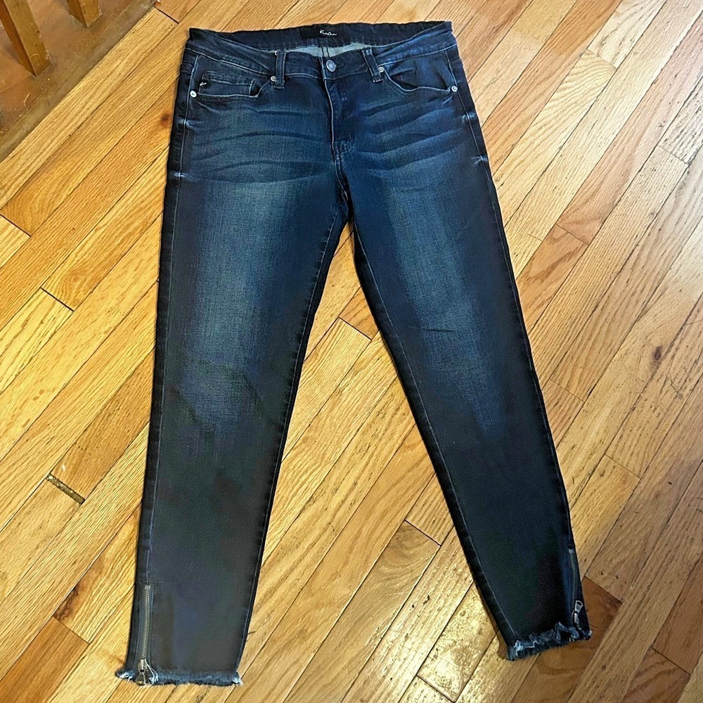 Kancan Tapered Leg Skinny Fit Dark Wash Denim Jeans Ankles Size 13/30 T42-7